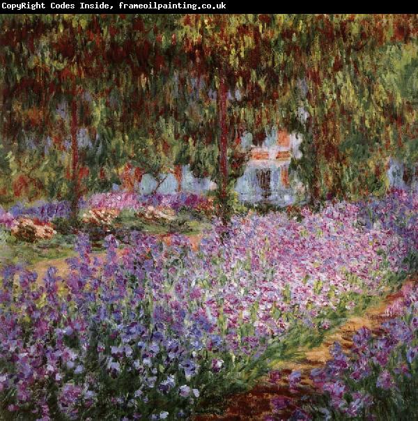 Claude Monet Iris Bed in Monet-s Garden